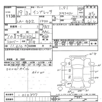 Subaru IMPREZA лот № 1138 оценка 3.5  с аукциона в Японии 7