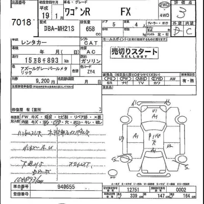 Suzuki WAGON R  с аукциона в Японии