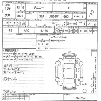 Suzuki JIMNY лот № 109 оценка R  с аукциона в Японии 10