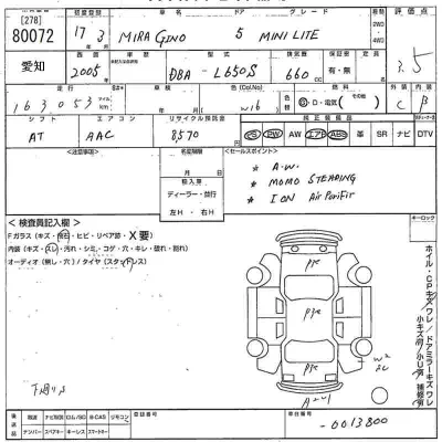 Daihatsu MIRA  с аукциона в Японии