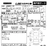 Toyota HIACE TRUCK лот № 1830 оценка 3.5  с аукциона в Японии 5