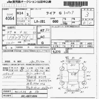 Honda LIFE лот № 4054 оценка 3  с аукциона в Японии 7