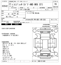 Subaru IMPREZA лот № 3542 оценка RA  с аукциона в Японии 6