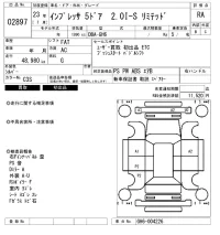 Subaru IMPREZA лот № 2897 оценка RA  с аукциона в Японии 6
