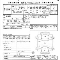 Toyota CROWN лот № 7119 оценка R  с аукциона в Японии 8