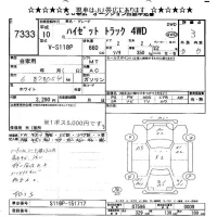 Daihatsu HIJET TRUCK лот № 7333 оценка 3  с аукциона в Японии 8