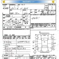 Honda N BOX лот № 4348 оценка 3  с аукциона в Японии 5
