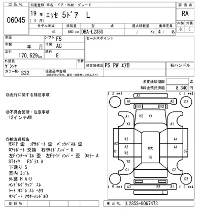 Daihatsu Esse  с аукциона в Японии