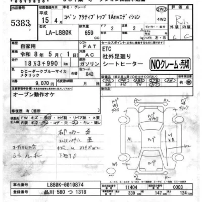 Daihatsu Copen  с аукциона в Японии