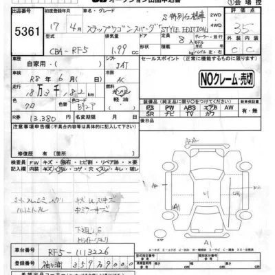 Honda STEP WAGON  с аукциона в Японии