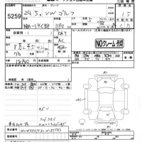 Volkswagen GOLF лот № 5259 оценка 3.5  с аукциона в Японии 2