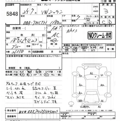 Volkswagen SHARAN  с аукциона в Японии