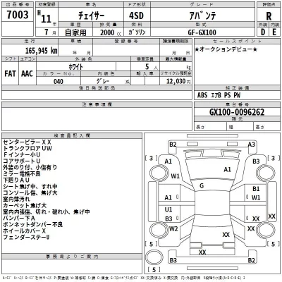 Toyota CHASER  с аукциона в Японии