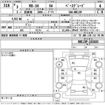 Mazda MX-30  с аукциона в Японии