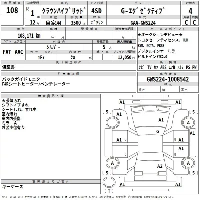 Toyota CROWN  с аукциона в Японии