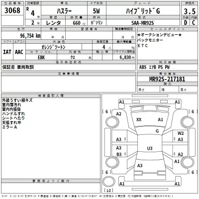 Suzuki HUSTLER  с аукциона в Японии