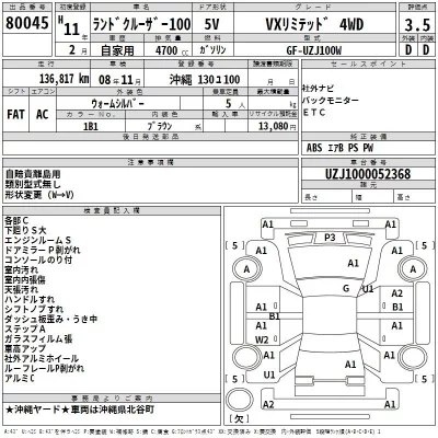 Toyota LAND CRUISER  с аукциона в Японии