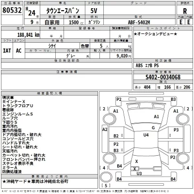 Toyota TOWN ACE VAN  с аукциона в Японии