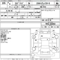 Nissan ELGRAND лот № 195 оценка RA  с аукциона в Японии 2