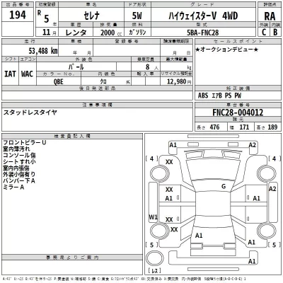 Nissan SERENA  с аукциона в Японии