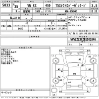 Volkswagen CC лот № 5033 оценка 3.5  с аукциона в Японии 2