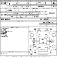 Suzuki HUSTLER лот № 3063 оценка RA  с аукциона в Японии 2