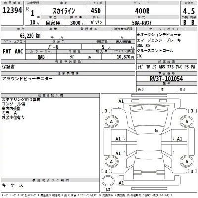 Nissan SKYLINE  с аукциона в Японии