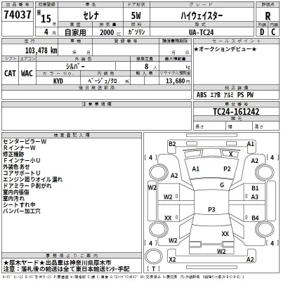 Nissan SERENA  с аукциона в Японии