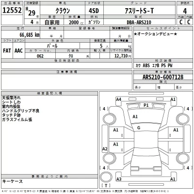 Toyota CROWN  с аукциона в Японии