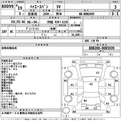 Toyota HIACE VAN  с аукциона в Японии