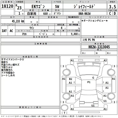 Mitsubishi EK WAGON  с аукциона в Японии