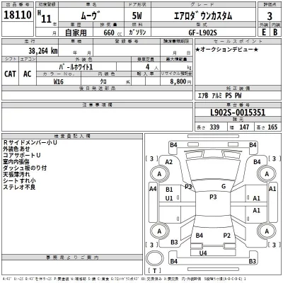 Daihatsu MOVE  с аукциона в Японии