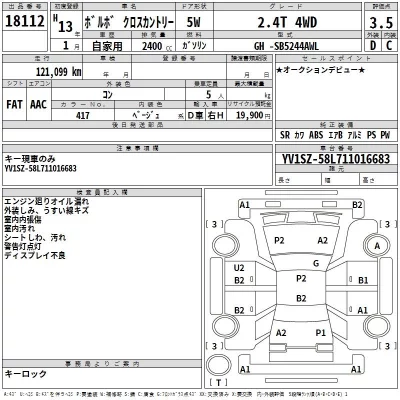 Volvo CROSSCOUNTRY  с аукциона в Японии