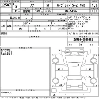 Toyota NOAH лот № 12587 оценка 4.5  с аукциона в Японии 2