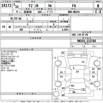 Suzuki WAGON R  с аукциона в Японии