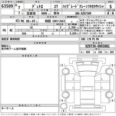 Hino DUTRO  с аукциона в Японии