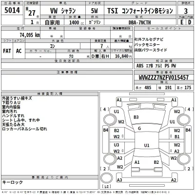 Volkswagen SHARAN  с аукциона в Японии