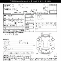 Toyota WISH лот № 30118 оценка R  с аукциона в Японии 10