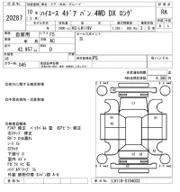 Toyota HIACE VAN лот № 20287 оценка RA  с аукциона в Японии 9