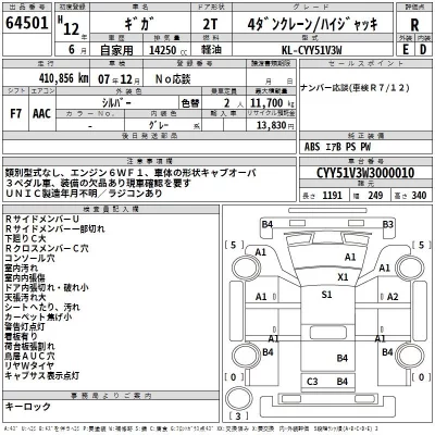 Isuzu GIGA  с аукциона в Японии