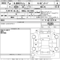 Honda N BOX SLASH лот № 3032 оценка 4  с аукциона в Японии 2