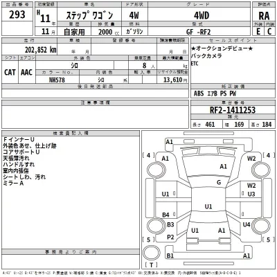 Honda STEP WAGON  с аукциона в Японии