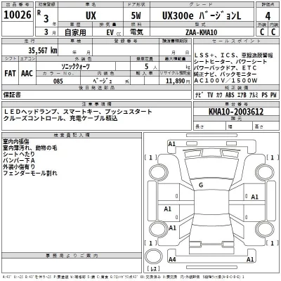 Lexus UX  с аукциона в Японии