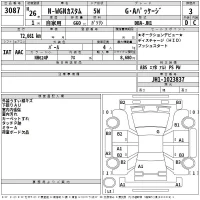 Honda N WGN лот № 3087 оценка 3  с аукциона в Японии 2