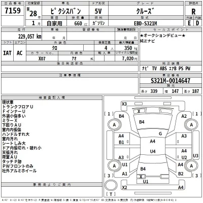 Toyota PIXIS VAN  с аукциона в Японии