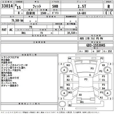 Honda FIT  с аукциона в Японии