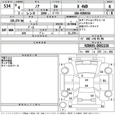 Toyota NOAH  с аукциона в Японии