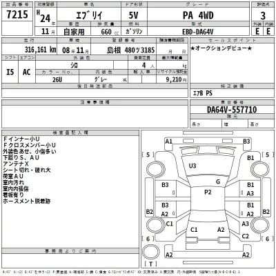 Suzuki EVERY  с аукциона в Японии