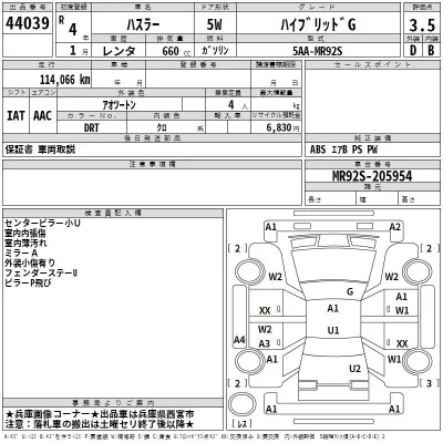 Suzuki HUSTLER  с аукциона в Японии