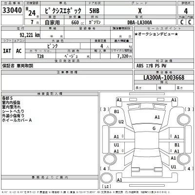 Toyota PIXIS EPOCH  с аукциона в Японии